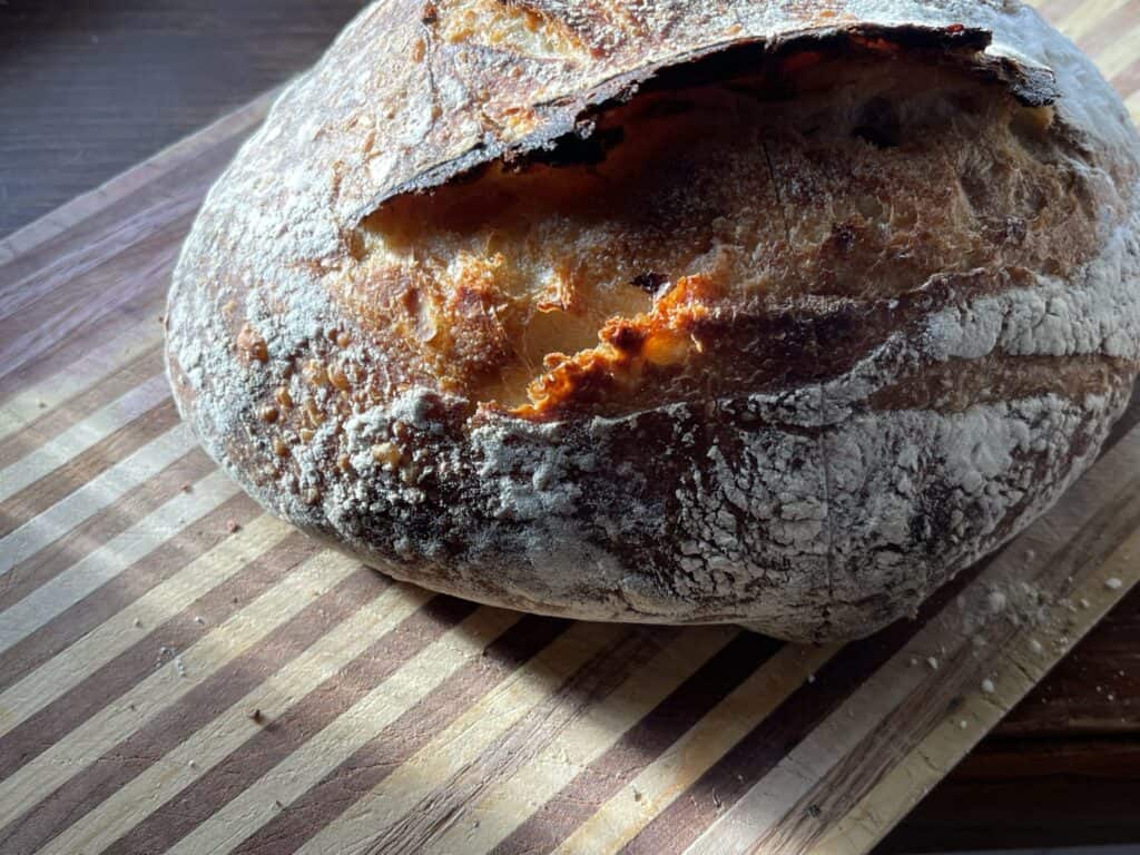 loaf of sourdough bread rough and tumble farmhouse